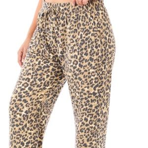 Leopard Print Joggers, Plus Size